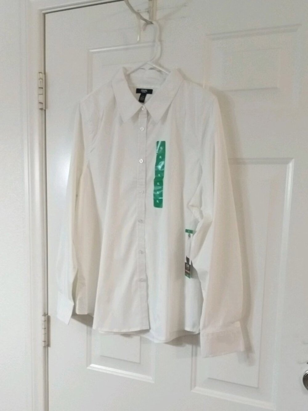 Chaps Women's Button-Up Long Sleeve Blouse Dree Shirt White Size XL NWT - Picture 4 of 7